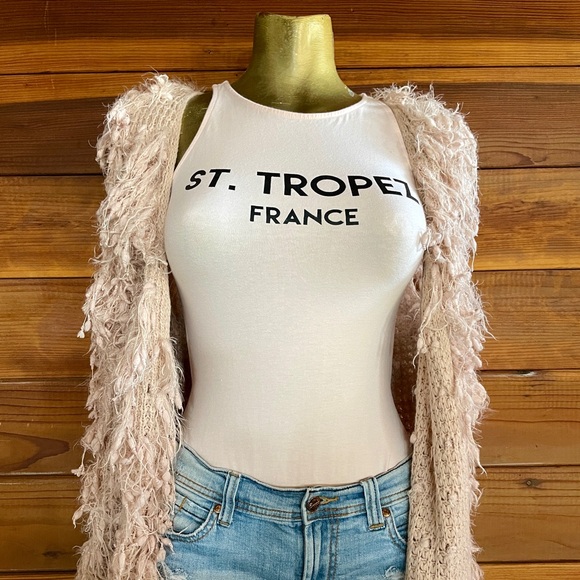 L.A. Hearts Chic ST. TROPEZ France BODYSUIT With Cutout Back Size Small - Picture 14 of 16
